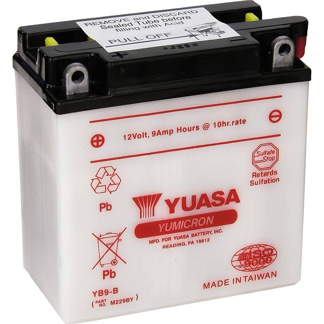 Yuasa YB9L-B (DC) 12V Batteri til Motorcykel