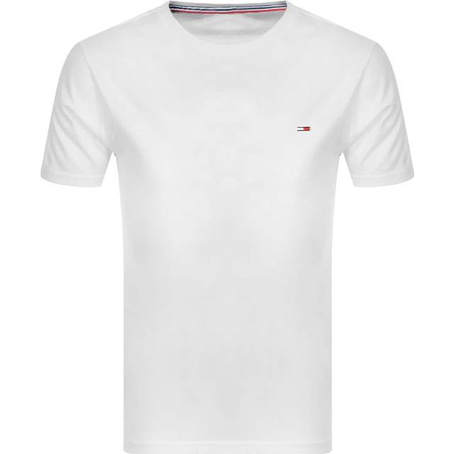 Tommy Jeans Herr TJM Classic Jersey C Neck T-shirt, Vit, M