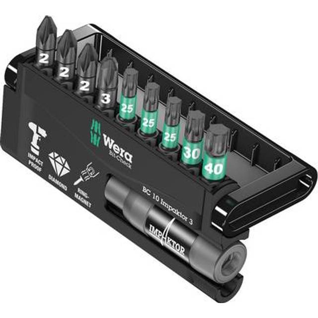 Wera Impaktor Diamond Hard Bit Set PZ/TX 10pc