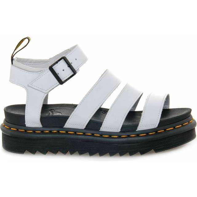 Dr. Martens Blaire Hydro Leather Strap Sandals in White, Size: 4