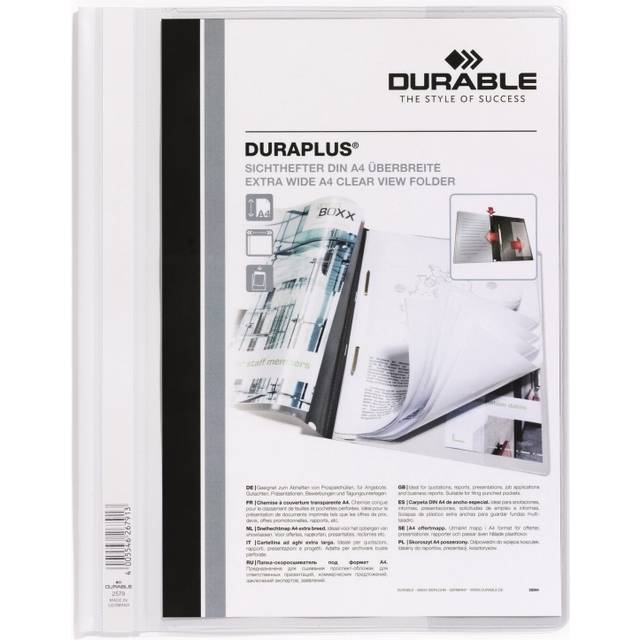 DURABLE Report File 2579-01 A4+ Black PVC