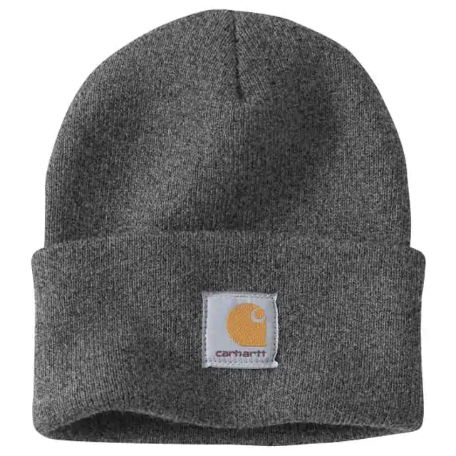 Carhartt Mens A18 Strechable Rib Knit Acrylic Watch Beanie Hat One Size