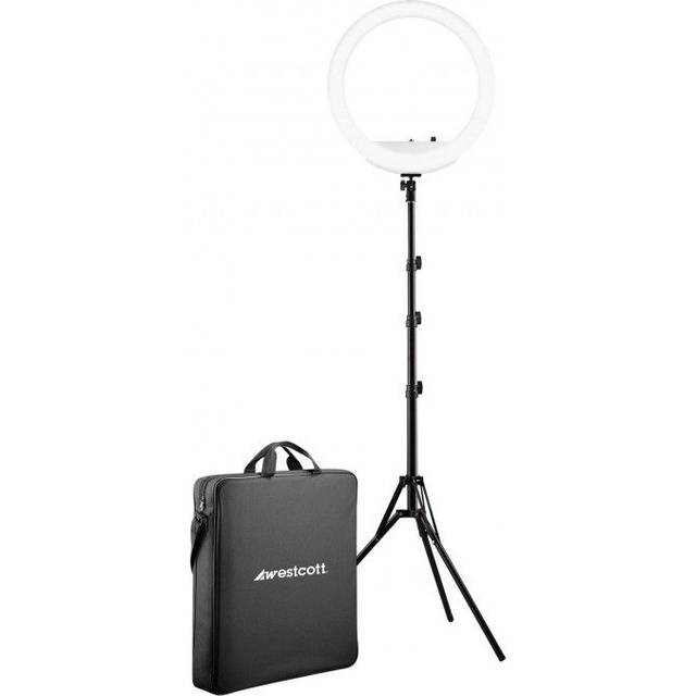 Westcott 18-inch Bi-Color LED Ring Light Kit with Batteries and Stand - 18"
