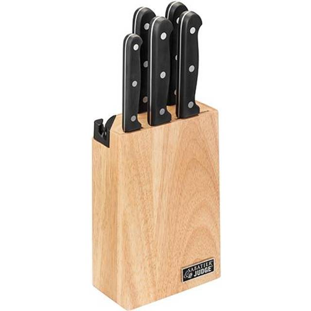 Judge Sabatier 5 Piece Knife Block Set With Knife Sharpener