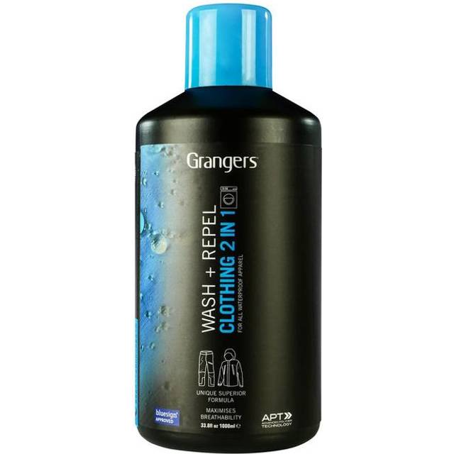 Grangers Wash + Repel Clothing 2 in 1 | Eco Pouch | 1 Litre | Powerful Cleaning Combined with Durable Waterproofing for all Outdoor Clothing