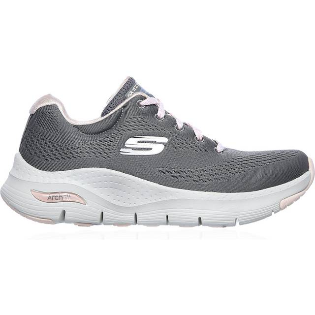 Skechers ARCH FIT BIG APPEAL dam Sneaker , Grey Gray Knit Mesh Pink Trim Gypk, 36 EU