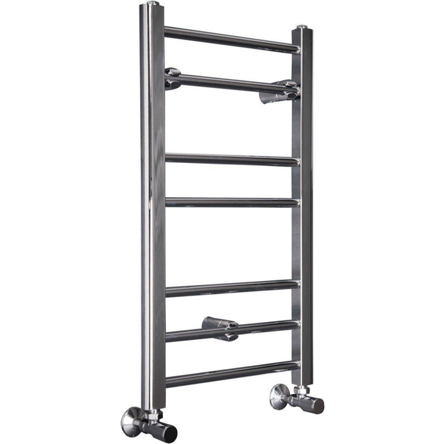 Modern bathroom straight chrome white heated towel rail radiator ladder warmer