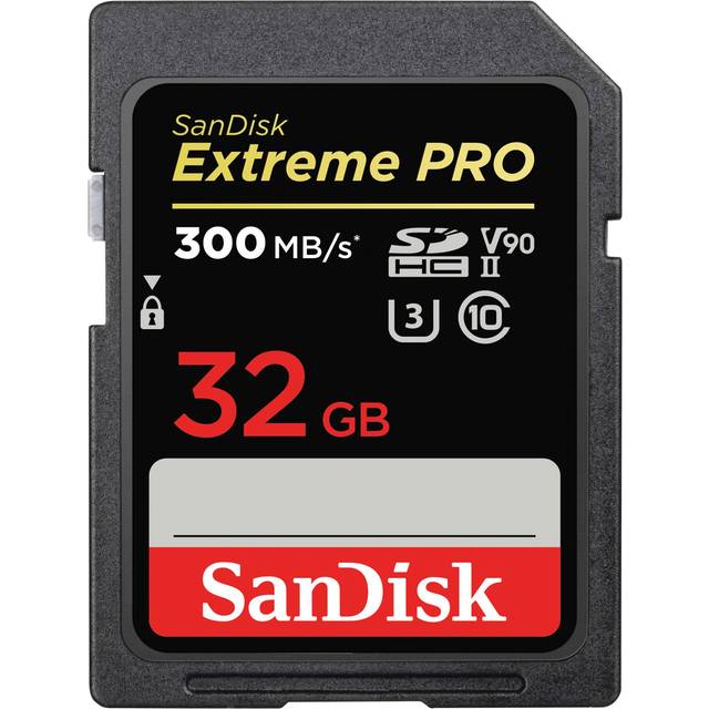 SanDisk 32GB Extreme PRO UHS-II V90 SDHC Memory Card (300MB/s)