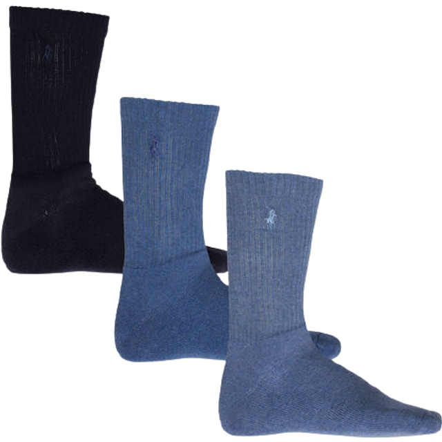 Polo Ralph Lauren Classic Crew Socks, Pack of 3, One Size, Multi
