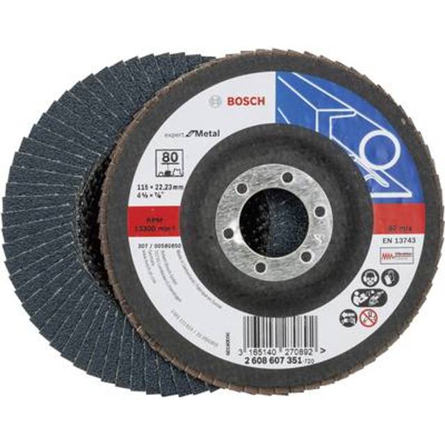 Bosch Expert X551 for Metal Flap Disc 115mm 80g Pack of 1
