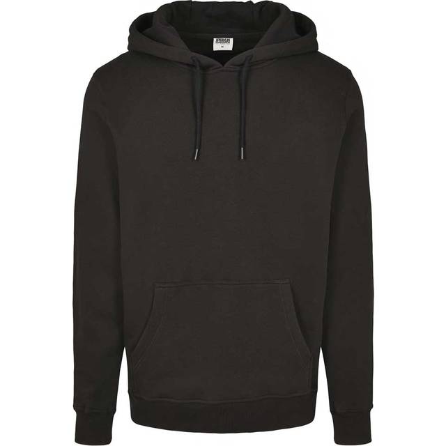 Urban Classics Huvtröja för män, ekologisk bomull, ekologisk basic, huvtröja för män, i många färger, storlekar S–5XL, svart, S