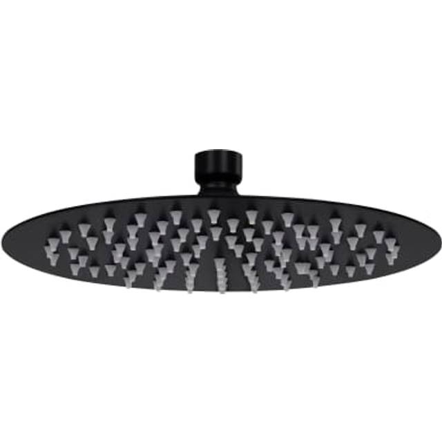 vidaXL Rain Shower Head Stainless Steel 20 cm Round Black