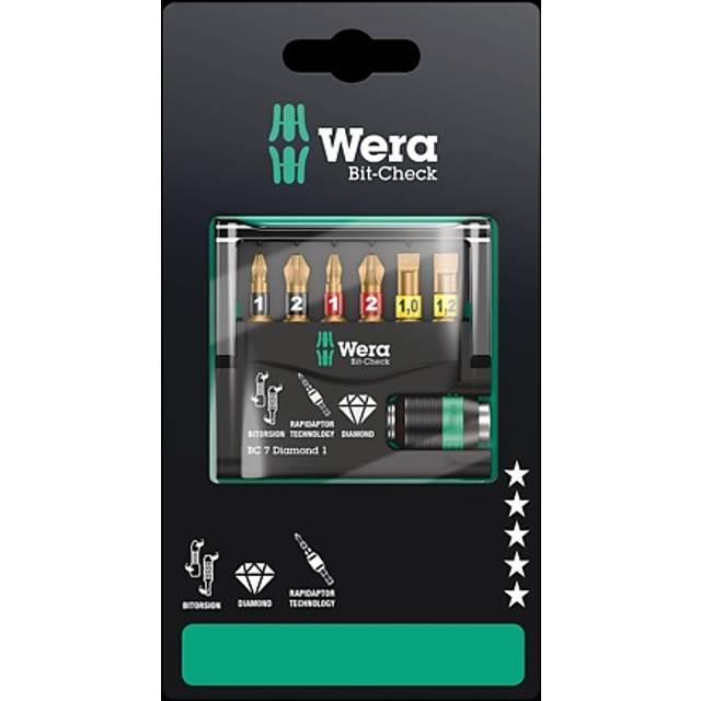 Wera Bit-Check 7 Piece Diamond Screwdriver Bit Set