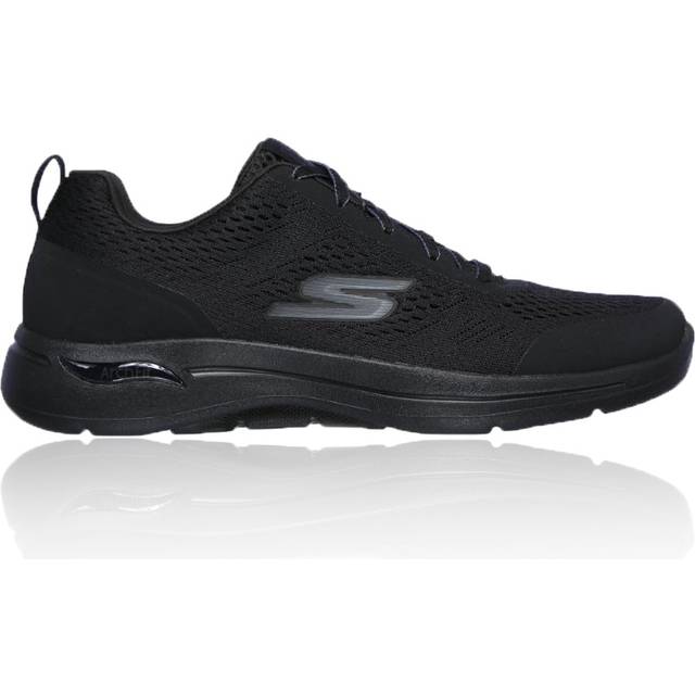 Skechers Go walk Arch Fit Idyllic Herr Sneaker, Svart textilsyntetisk trim, 39.5 EU