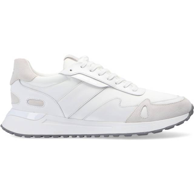 MK Miles Nylon and Leather Trainer - White - Michael Kors - UK 9