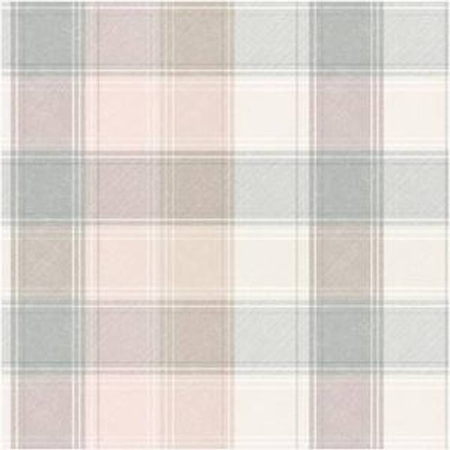 Country Classic Check Wallpaper - Grey - Arthouse