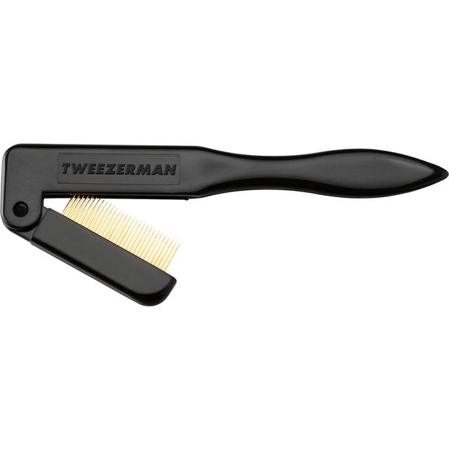 TWEEZERMAN Ögonfransborttagningskam (mascaraavlägsnare, ögonfransseparator, vikbar, resestorlek), svart