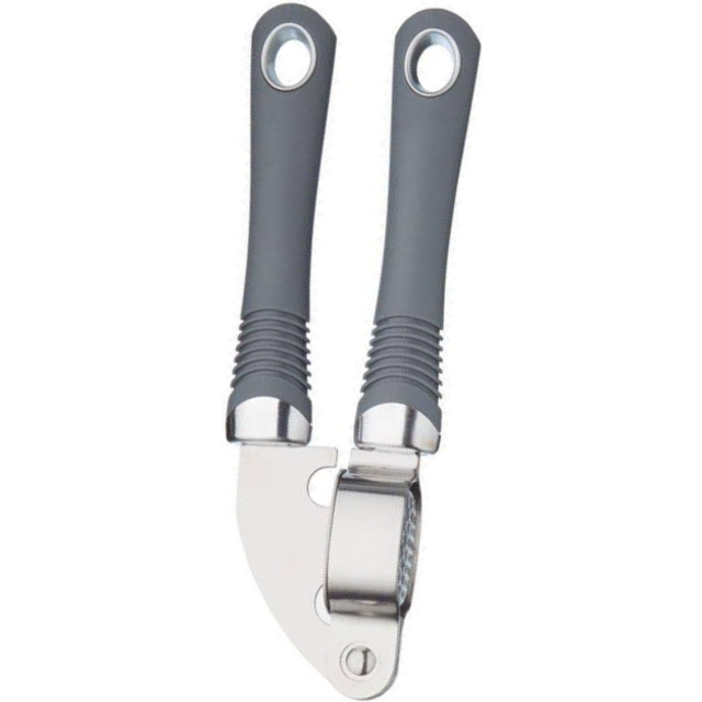 Kitchencraft Professional Garlic Press With Soft Grip Handles, Grey