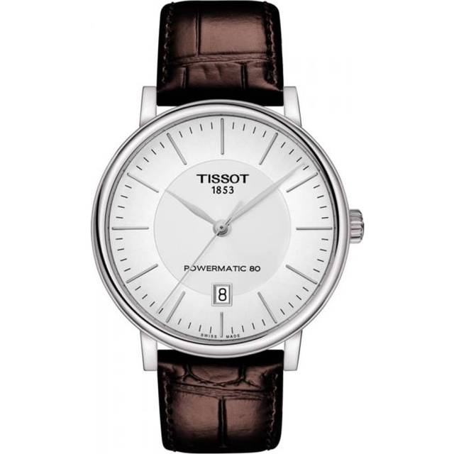 Tissot Carson Premium Powermatic 80 Mens Brown Watch T1224071603100 Leather (archived) - One Size