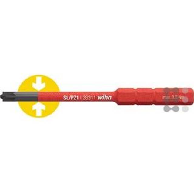 Wiha VDE-Wechselklinge slimVario Xeno Schlitz/PZ 2x75mm VDE Plus/Minus Utbytbar blad SL/PZ 2 83 mm Passar till Wiha Torque