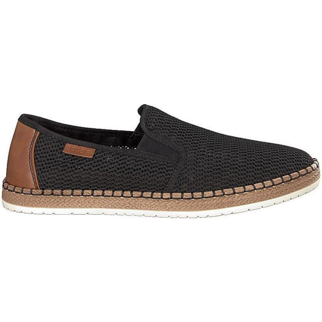 Rieker lågtopp sneakers B5276, herr halvskor, Svart 00, 43 EU