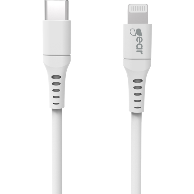 Gear Laddkabel USB-C till Lightning 2m Vit MFI C94