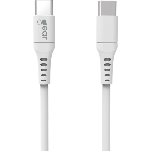 Gear USB-C till USB-C 2.0 kabel 1m (vit)
