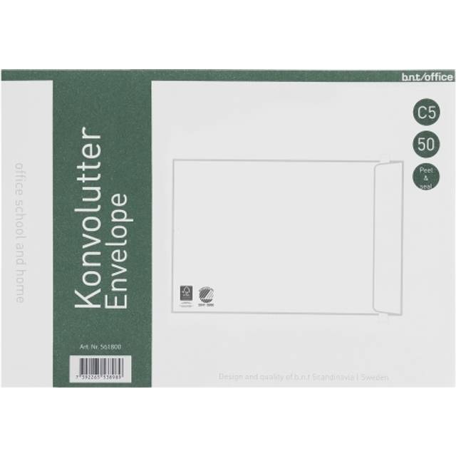 Konvolutter - C5 50 stk Peel & Seal