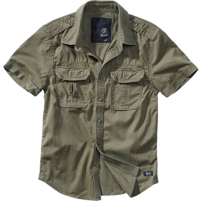 Brandit Vintage, shirt shortsleeve , color: Olive , size: M