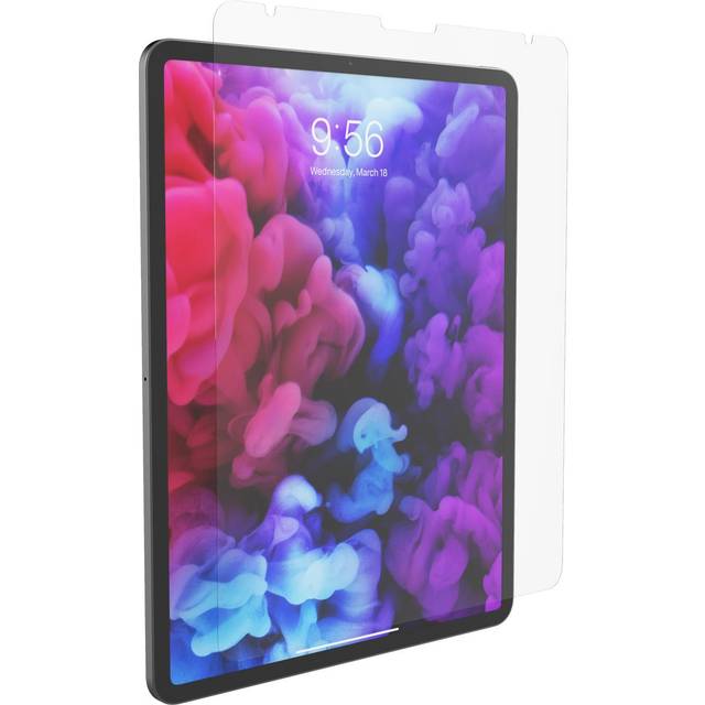 ZAGG InvisibleShield Glass Elite+ Apple 12,9-tums iPad Pro skärm – antimikrobiell, slagskydd, fläckfri, repbeständig
