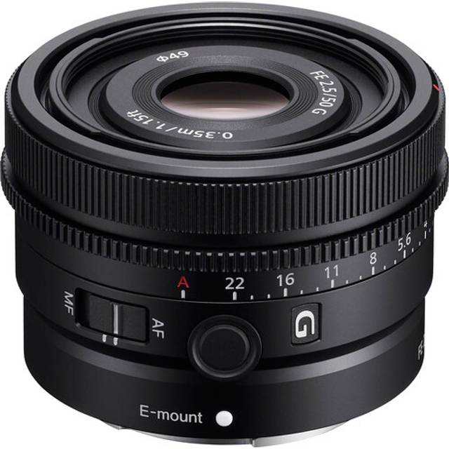 Sony FE 50mm f/2.5 G Full-Frame Ultra-Compact G Camera Lens with Editing Software, 64GB Memory Card Bundle