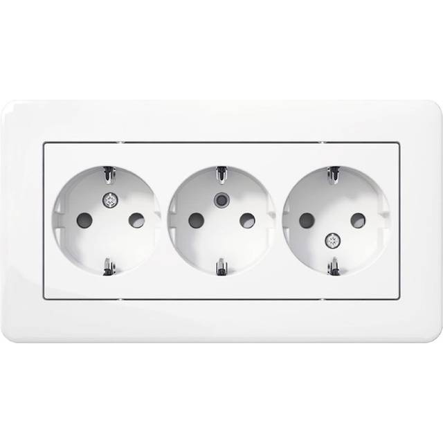 Schneider Electric Exxact WDE008290 Hörnbox med 3-vägs uttag, jordat