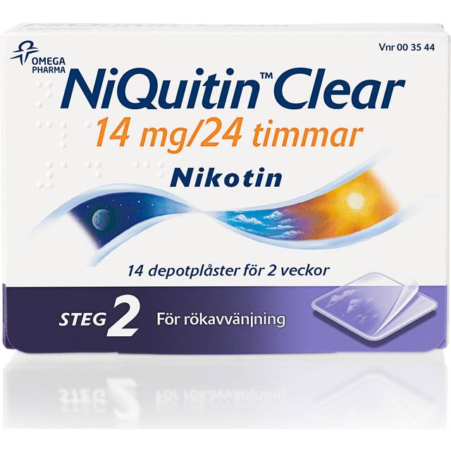 NiQuitin Clear Depotplåster 14mg/24timmar Plåster, 14st