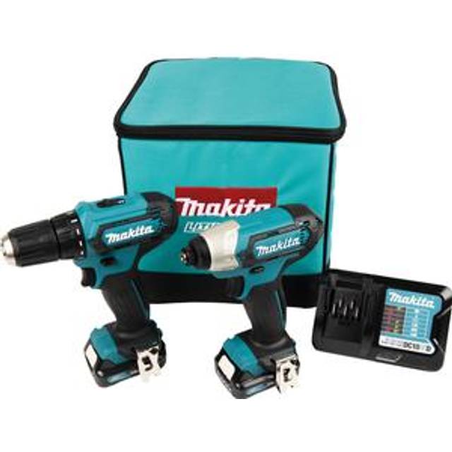 Makita CLX224A, Sladdlös kombiborr, Sladdlös skruvmejsel, Svart, Grön, 30 nm, 450 RPM, 1700 RPM, 70 dB