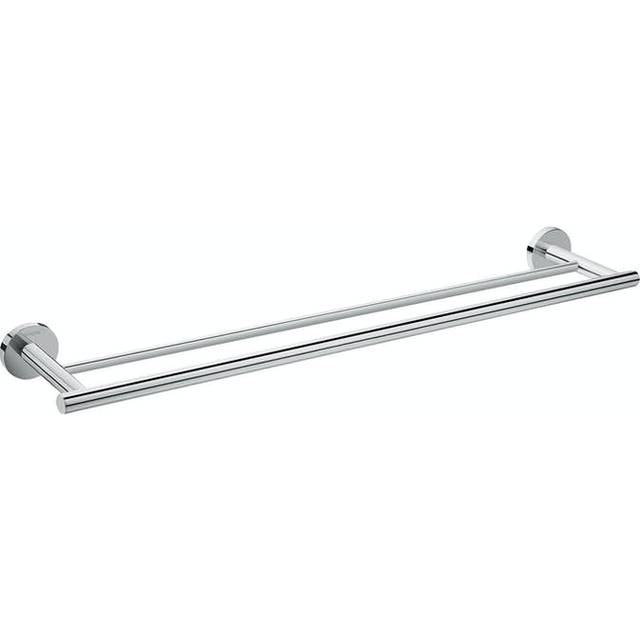 Logis Bathroom Double Towel Rail Chrome Modern Concealed Fixings 600mm - Hansgrohe