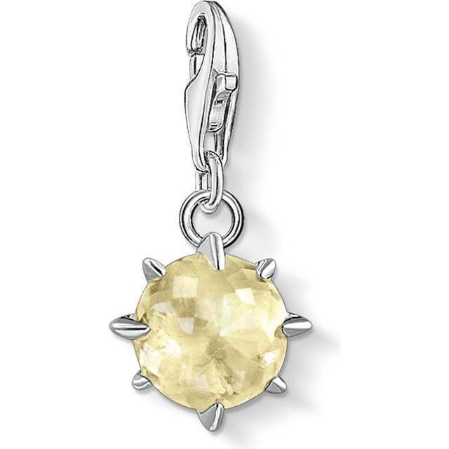 THOMAS SABO Silver Yellow November Birthstone Charm 1783-774-4