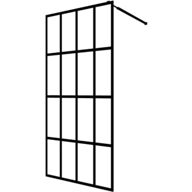 vidaXL Walk-in Shower Screen Frosted Tempered Glass White 80cm Cubicle Walls