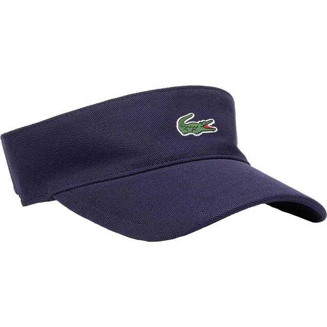 Lacoste Piqué and Terry Sport Visor Size One size Midnight Blue - Midnight blue