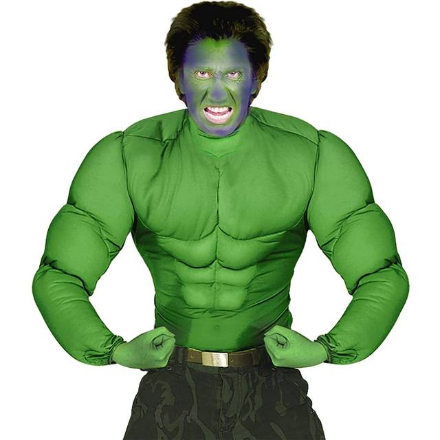 Large Green Super Muscle Shirt Costume For Superhero Fancy Dress Up Outfits -  green shirt super muscle superhero costume fancy dress large outfits