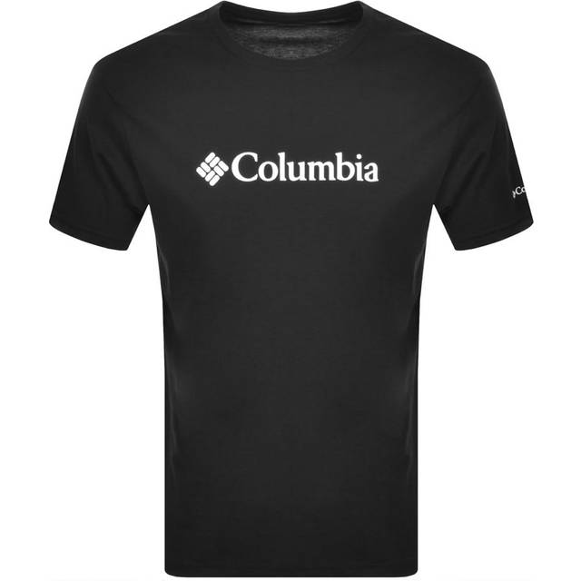 Columbia Basic Logo Short Sleeve T-shirt - Black, Black, Size S, Women