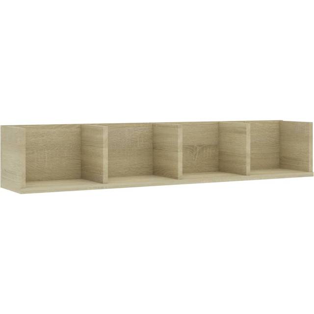 vidaXL CD Wall Shelf Concrete Grey 100x18x18 cm Engineered Wood