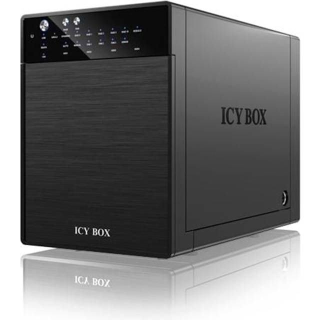 RaidSonic IcyBox IB-RD3640SU3 hårddiskhus (4 x 8,9 cm (3,5 tum), SATA I, SATA II, SATA III, USB 3.0) svart