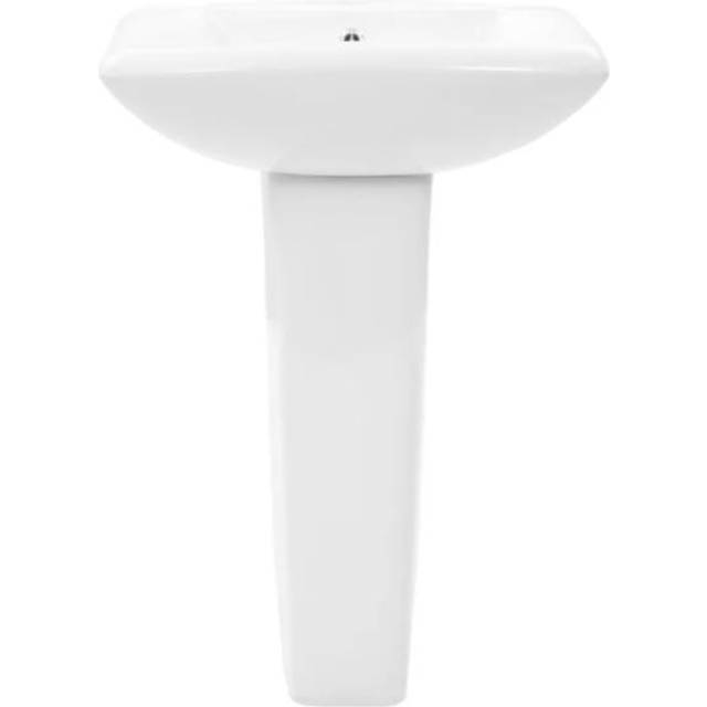 Handfat fristående med piedestal keramik 580x470x200 mm vit