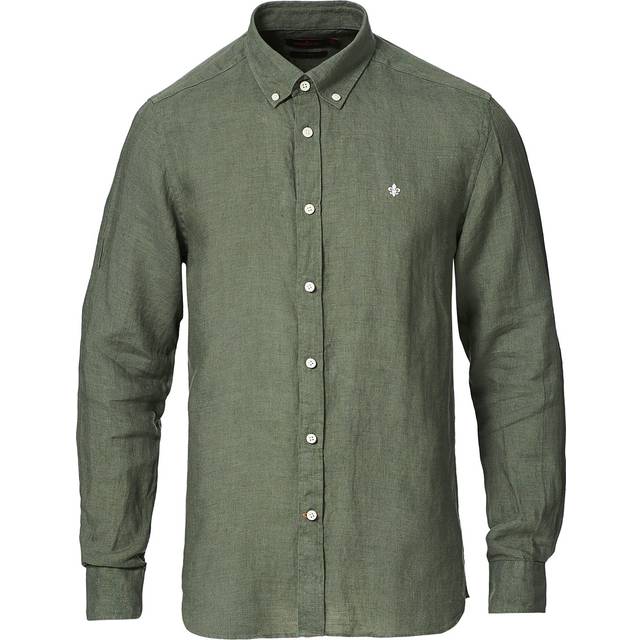 MORRIS Douglas Linen Shirt-Classic Fit |Grön |M