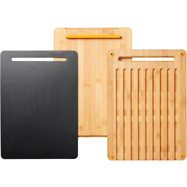 Fiskars Functional Form cutting board 3 pieces bamboo-plastic