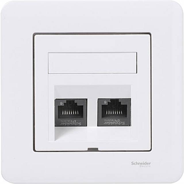 Schneider Electric Exxact 2xC6 UTP WDE002425 Datauttag 2 kopplingar Vinklad