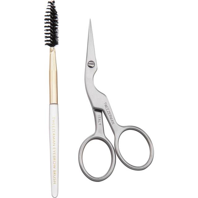 Tweezerman Stainless Steel Brow Shaping Scissors & Brush 2pcs