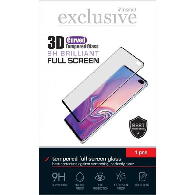 Insmat 3D Full Screen Glass - Skärmskydd för mobiltelefon - 3D - glas - ramfärg svart - för Samsung Galaxy S20 FE, S20 FE 5G