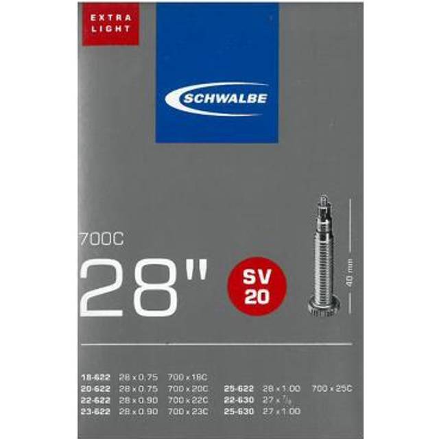 Schwalbe SV20 Extra Light 700c Inner Tube - 40mm700 x 18-25mm - 700c x 18-25mm
