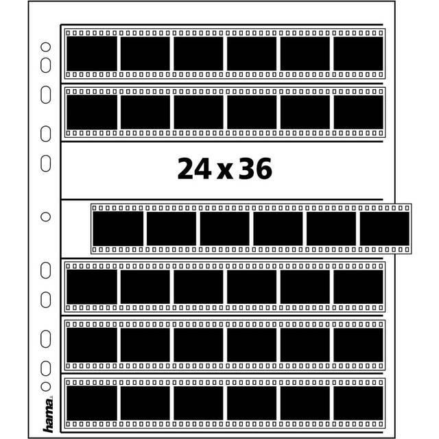 Hama 35mm Negative Storage Pages for Ringbinder pack 100 Sheets Sleeves Strips